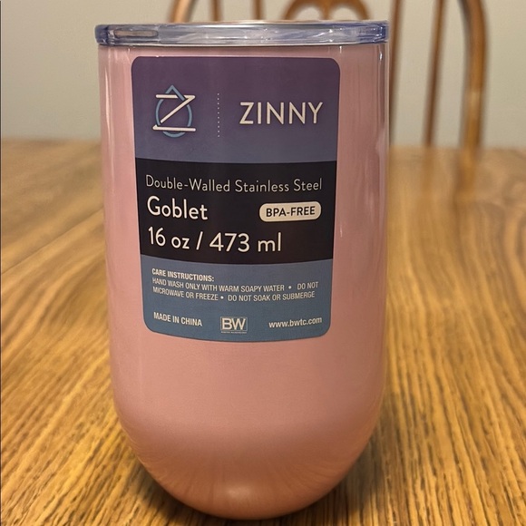 “Stay Positive” Pink Goblet - Picture 2 of 4